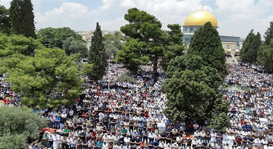 شرکت بیش از 40 هزار نفر در نماز جمعه مسجد الاقصی  