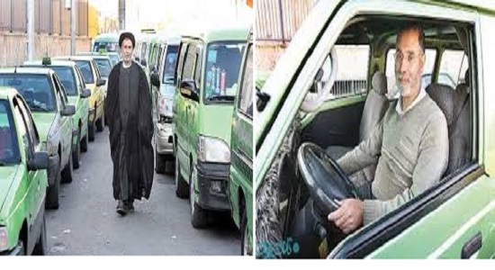 امام جماعت و روحانی مسجد یک محله که راننده تاکسی است