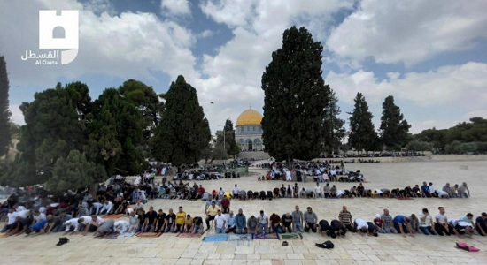 اقامه نماز جمعه ۵۵ هزار فلسطینی بدون حضور زنان و نوجوانان در مسجدالاقصی