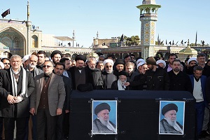  آیت الله شبیری زنجانی بر پیکر آیت الله اردبیلی نماز اقامه کرد