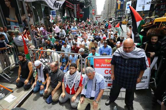 حمایت‌های جهانی از نمازگزاران فلسطینی
