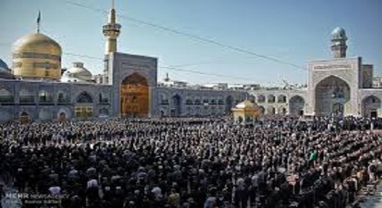 اقامه نماز باران در حرم رضوی