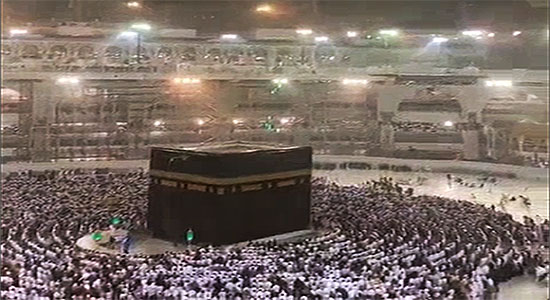 بارش شدید باران در مسجدالحرام
