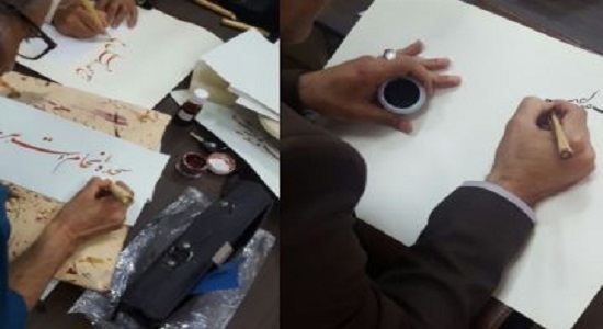 کارگاه ورکشاپ خوشنویسی با موضوع نماز برگزار شد