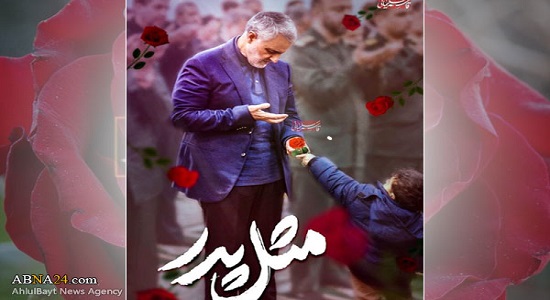 روایتی سوزناک از بچه ای که سر نماز به حاج قاسم گل داد