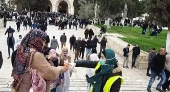 تدابیر پیشگیرانه علیه کرونا در مسجدالاقصی