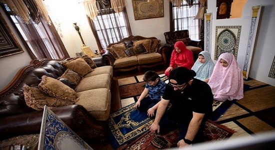 مسلمانان آمریکایی در ماه رمضان «مینی مسجد» ساختند