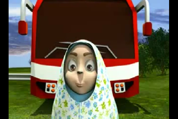 تولید انیمیشن دختری که می خواست در اتوبوس نماز بخواند