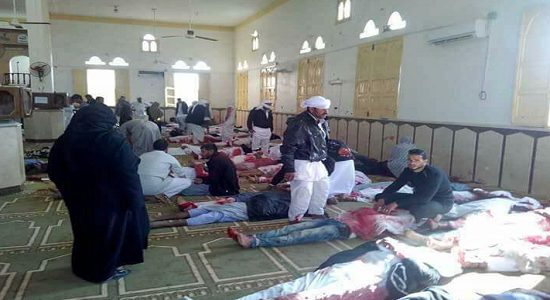۱۱۵ کشته در حمله تروریستی به مسجد«الروضه» در شمال مصر