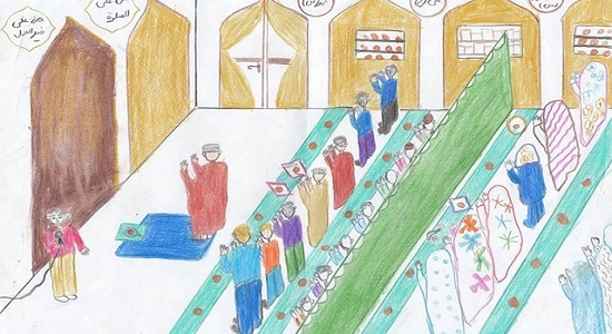 کودکان جاسکی « نماز » را نقاشی کردند