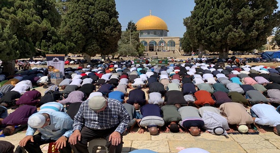 اقامه نماز جمعه ۴۰ هزار فلسطینی در مسجدالاقصی